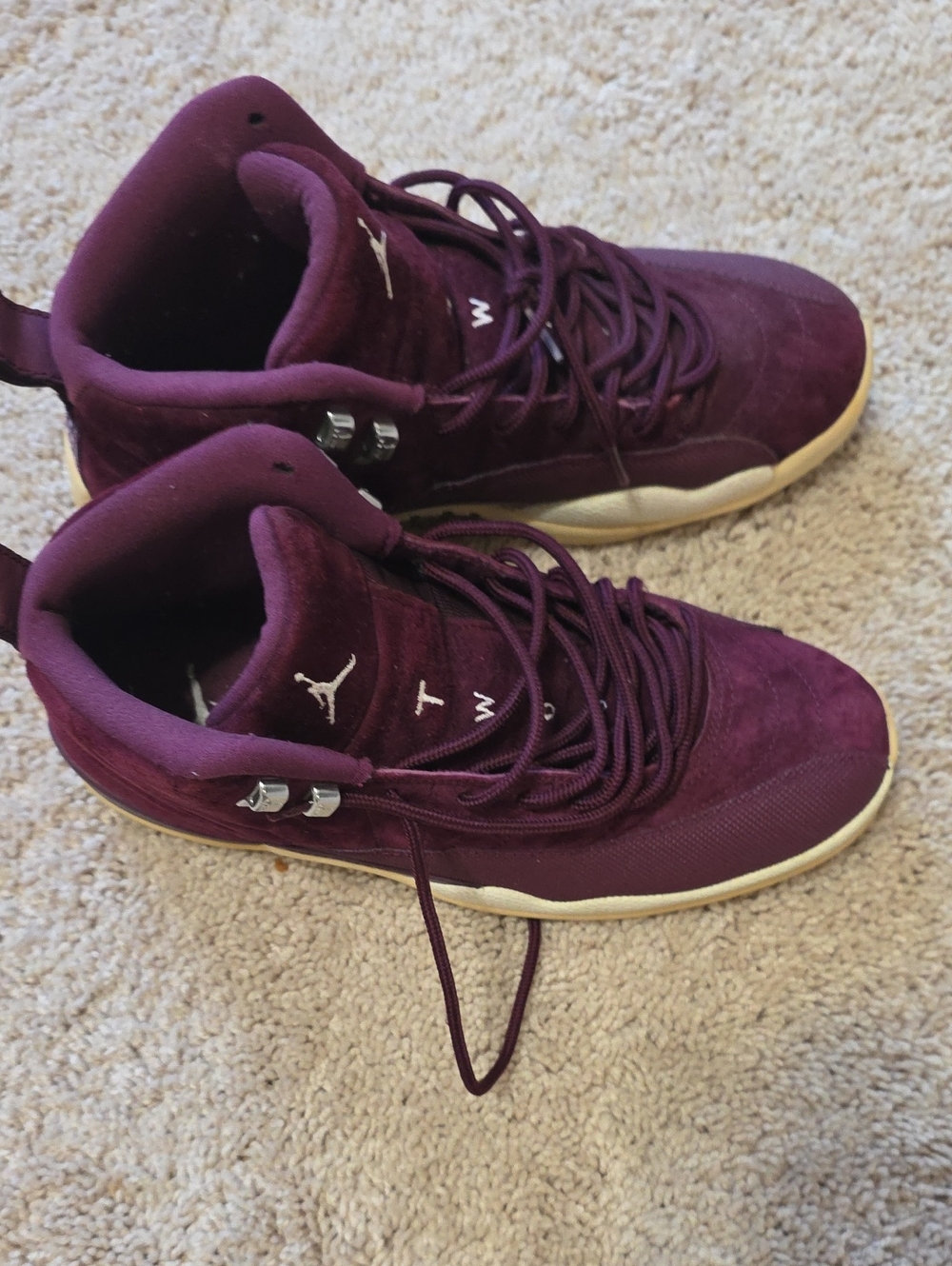 Jordan Men’s Burgundy High-Top Sneakers
